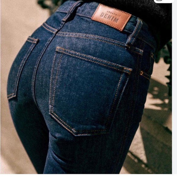 Sezane Jeans Sezane Le Brut Sexy Indigo Blue High Risedenim Jeans sezane-jeans-sezane-le-brut-sexy-indigo-blue-high-risedenim-jeans